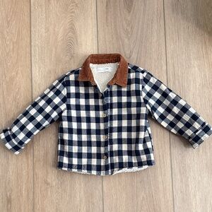 Zara - Sherpa Lined Flannel Jacket